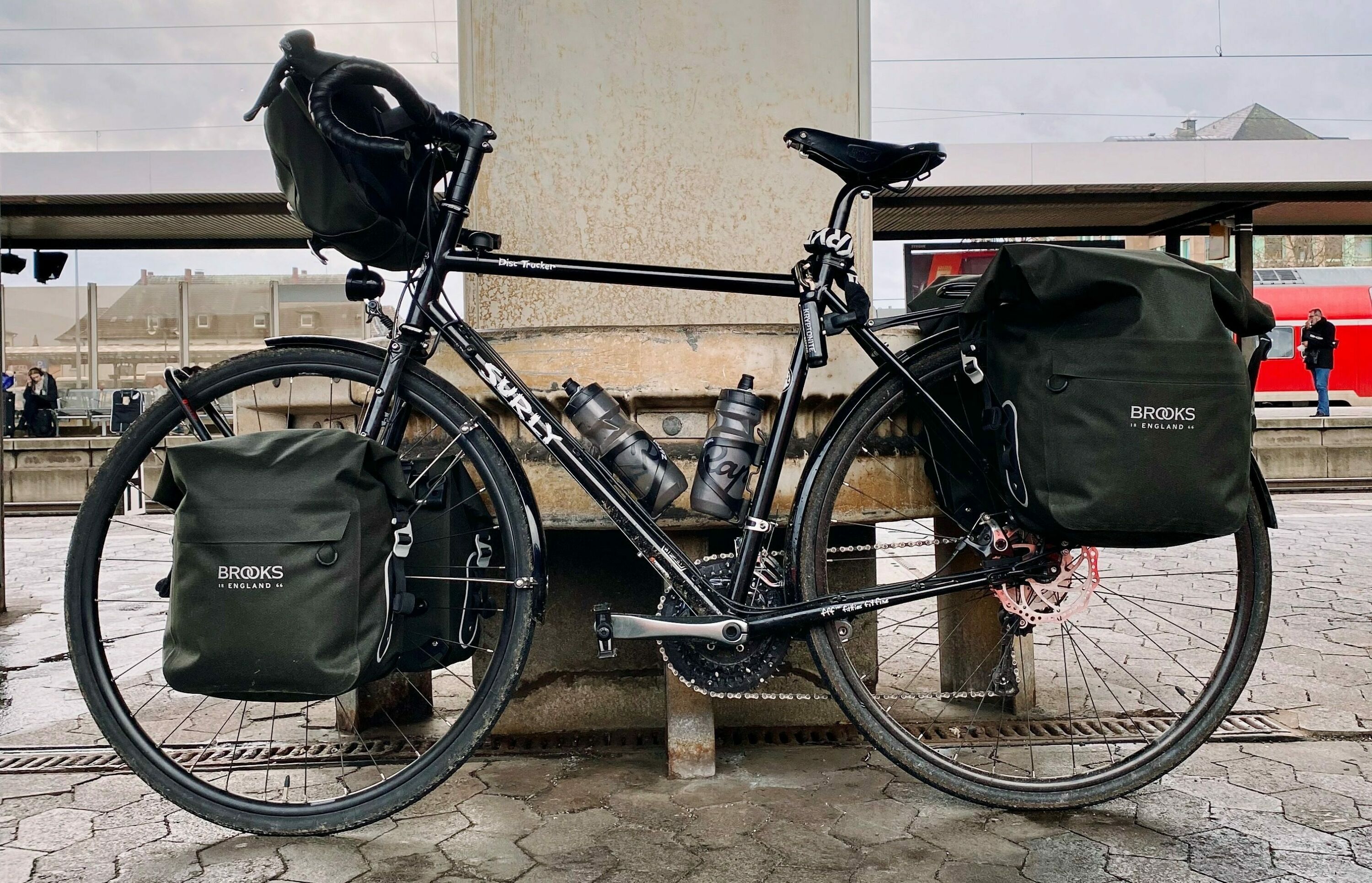 My Surly Long Haul Trucker. Waiting for the train to Berlin.