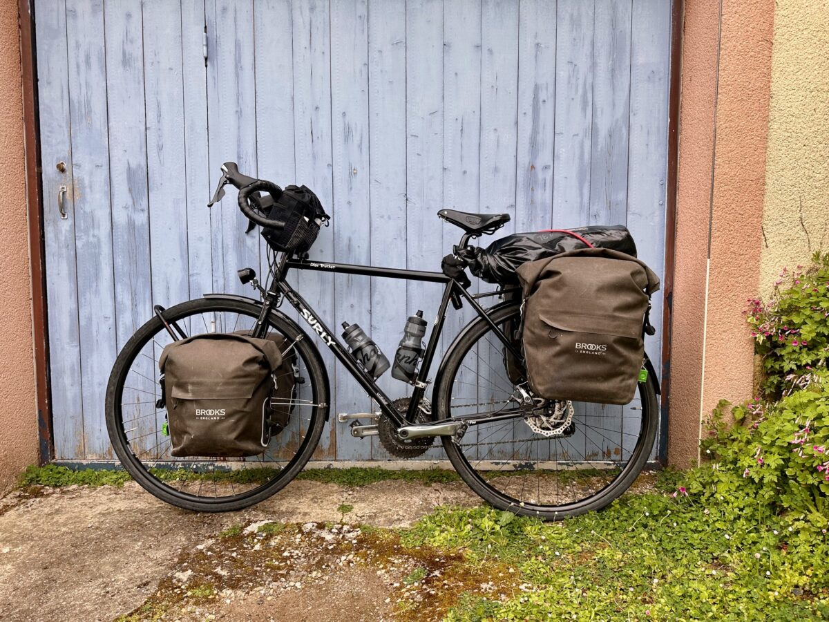 EuroVelo 1 - my Surly Disc Trucker parked in Redon