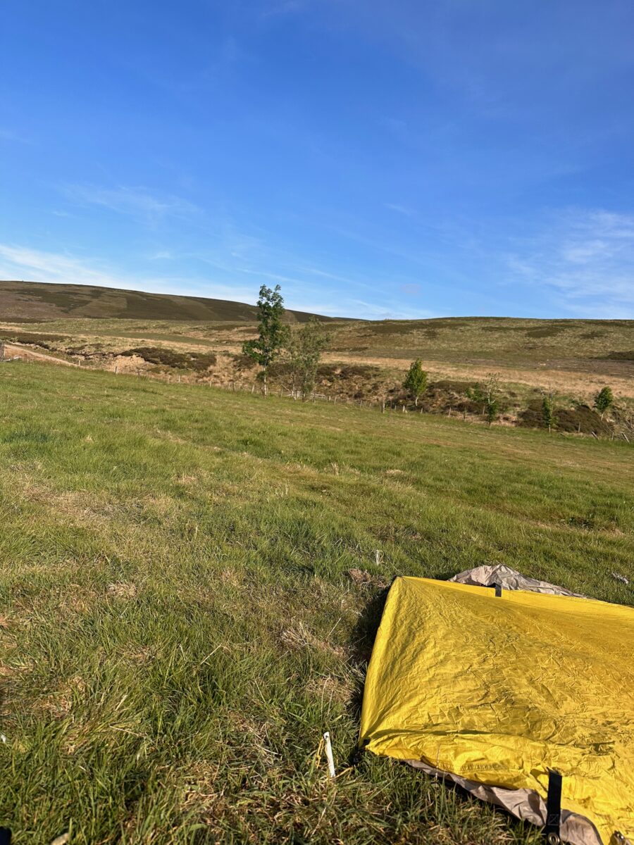 Slowly setting up my tent. But first, enjoying the view!