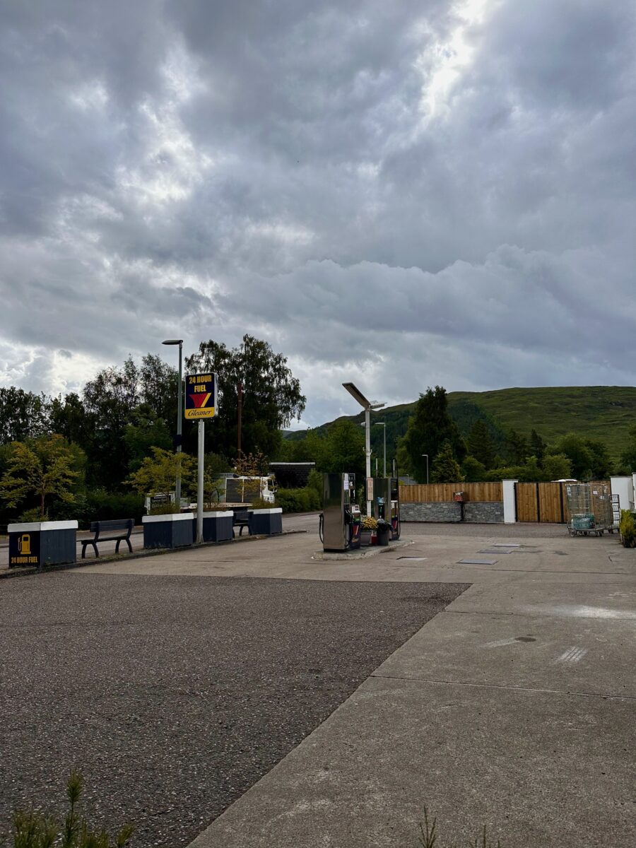 North Coast 500 - starting at the gas station in Kinlochewe