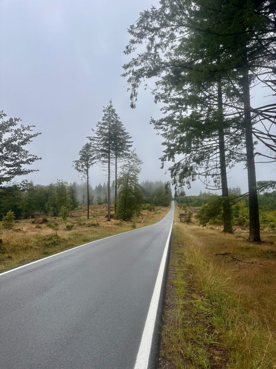 Rain kicking in on the Sauerland route