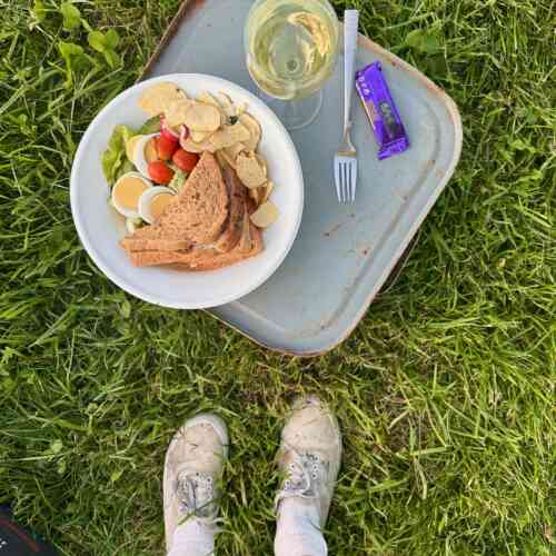 A beautiful dinner at the Station Farm Campsite