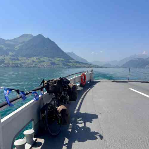 EuroVelo 5 - My Surly Disc Trucker on the Lake Lucerne