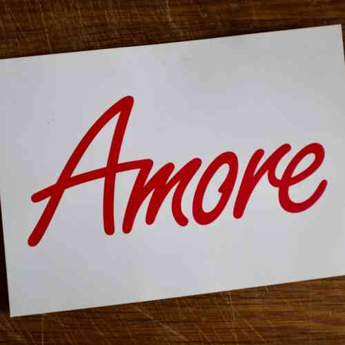 Amore store postcard