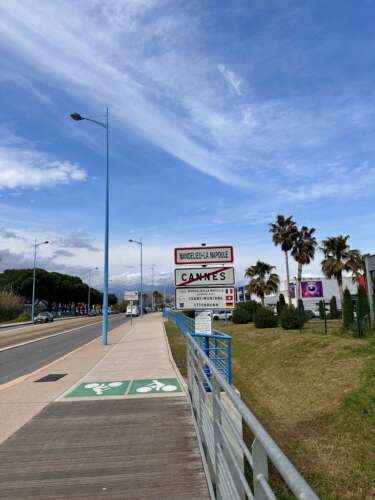 EuroVelo 8 - Radweg in der Nähe von Cannes