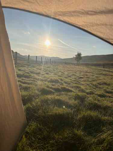 Beautiful view on the Scottish landscape from my tent