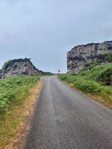 North Coast 500 - the rock was cut for the road