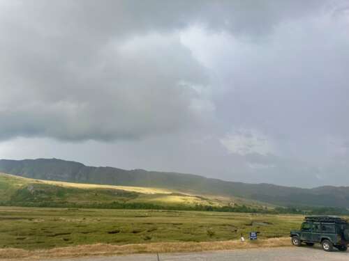 North Coast 500 - thunderstorm incoming at the Dundonnel Hotel