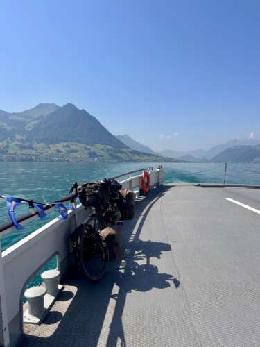 EuroVelo 5 - My Surly Disc Trucker on the Lake Lucerne