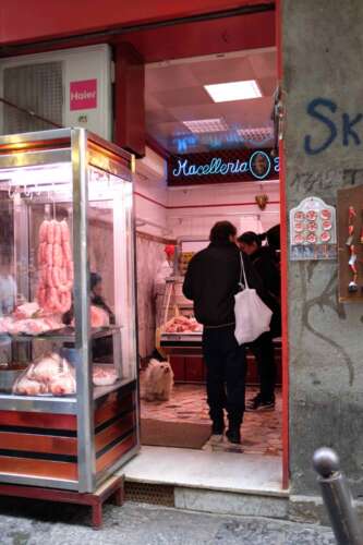 A butcher in Naples