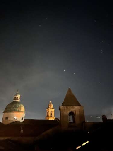 EuroVelo 5 - night sky in Pontremoli