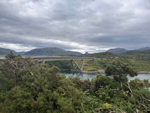 North Coast 500 - View on the beautiful Kylesku Bridge
