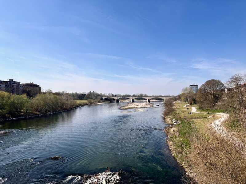 Eurovelo 8 - Pavia on the Ticino River