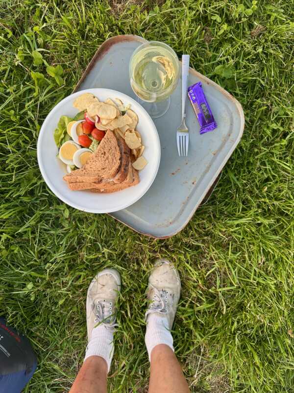 A beautiful dinner at the Station Farm Campsite