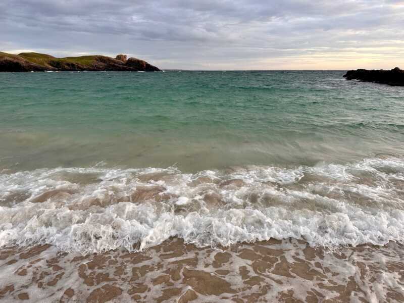 North Coast 500 - white sandy beach in Clachtoll