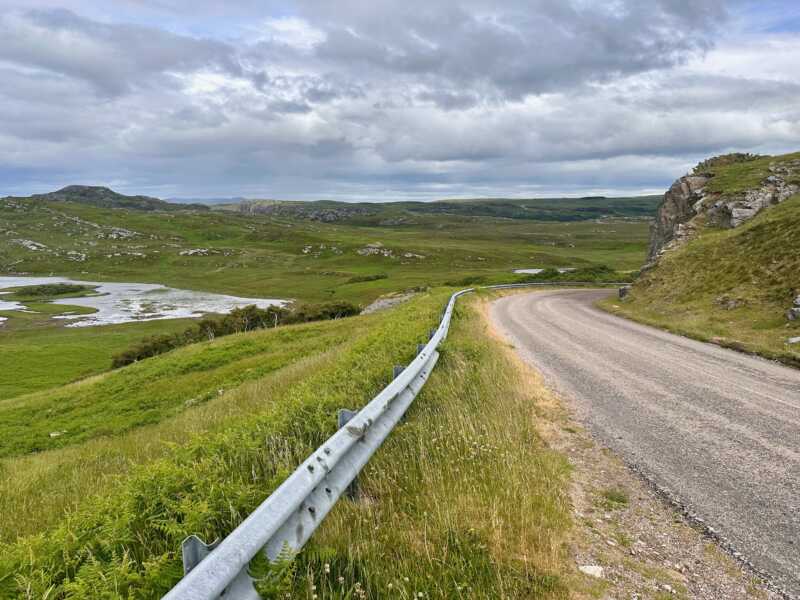 North Coast 500 - road along the Ard Neackie viewpoint