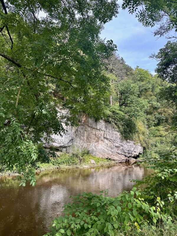 Cycling along the Ourthe in Belgium