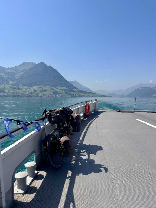 EuroVelo 5 - My Surly Disc Trucker on the Lake Lucerne
